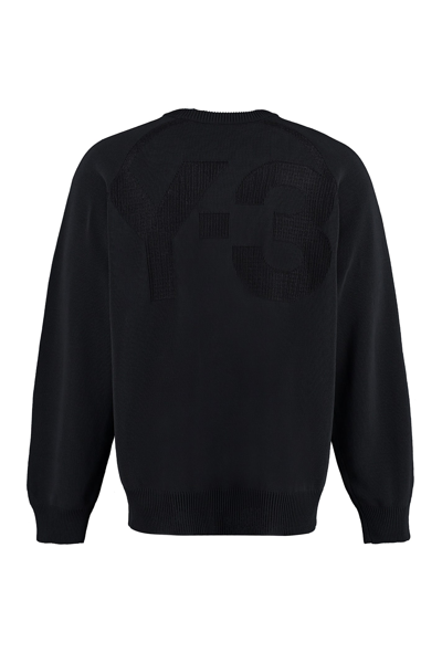 Shop Y-3 Long Sleeve Crew-neck Sweater In Black