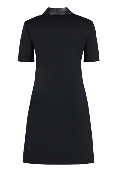 Shop Staud Jay Mini Polo Dress In Black
