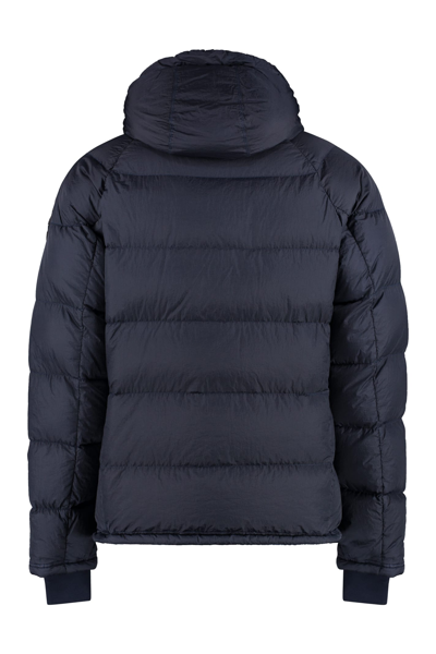 Shop Parajumpers Norton Hooded Short Down Jacket In Blue