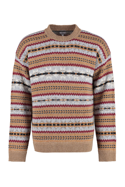 Shop Woolrich Jacquard Wool Sweater In Multicolor