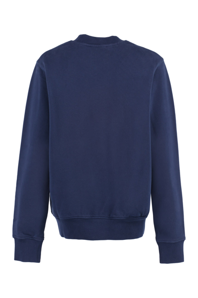 Shop Casablanca Embroidered Logo Crew-neck Sweatshirt In Blue