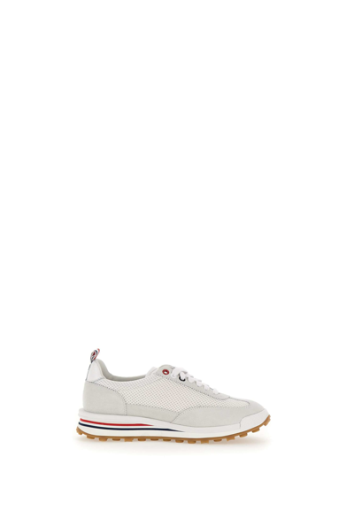 Shop Thom Browne Tech Runner Nylon And Mesh Sneakers In White