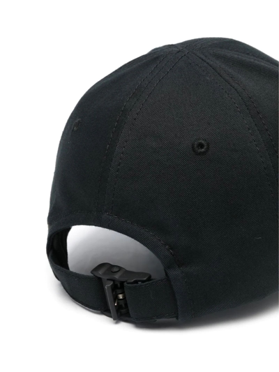Shop Off-white Black Cotton Baseball Cap In Nero
