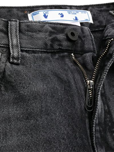 Shop Off-white Black Cotton Jeans In Nero