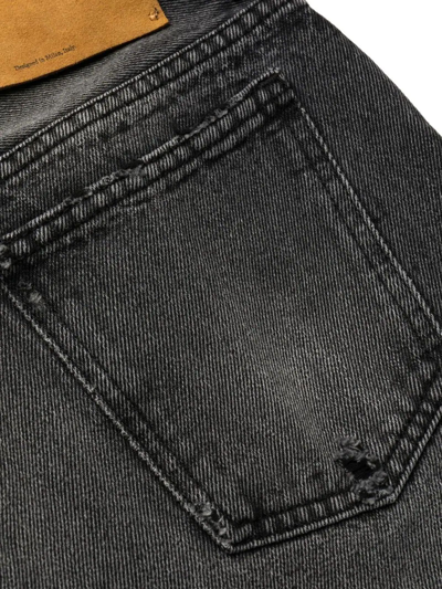 Shop Off-white Black Cotton Jeans In Nero