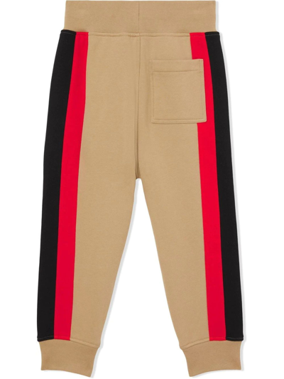 Shop Burberry Brown Cotton Trousers In Beige