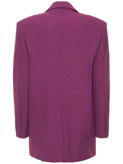 Off-white Fuchsia Pink Virgin Wool Blazer Dress In Viola