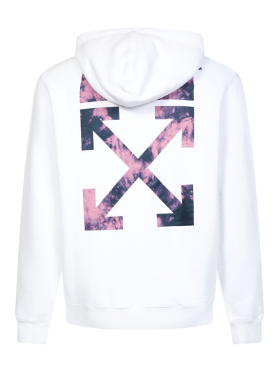 Shop Off-white White Cotton Hoodie In Bianco