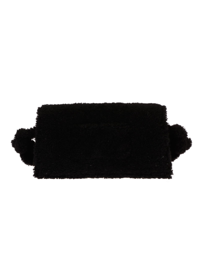 Shop Jacquemus Fur Applique Flap Logo Shoulder Bag In 990