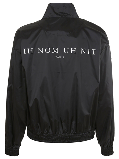 Shop Ih Nom Uh Nit Truck Jacket In Nylon With Logo Printed On Back In Black