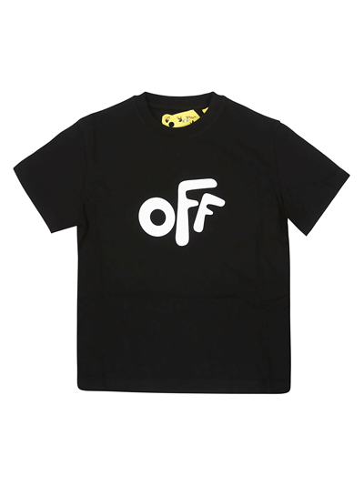 Shop Off-white Off Rounded Tee S/s In Black White