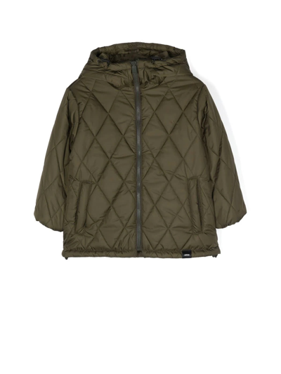 Shop Aspesi Quitted Jacket In Moss Green
