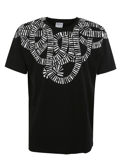 Shop Marcelo Burlon County Of Milan Snake Wings Regular T-shirt In Black White