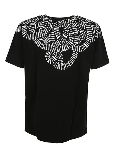 Shop Marcelo Burlon County Of Milan Snake Wings Regular T-shirt In Black White
