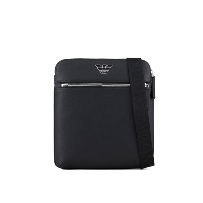 Shop Emporio Armani Black Crossbody Bag In Nero
