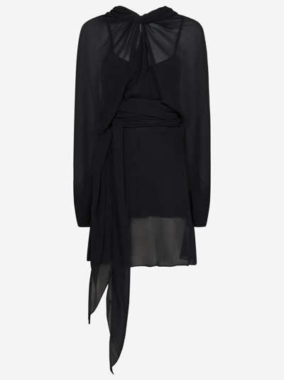 Shop Maison Margiela Mini Dress In Black