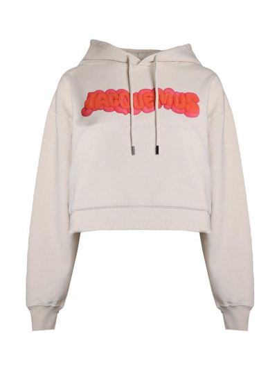 OFF WHITE CROP HOODIE WITH RED FLAMES | escapeauthority.com
