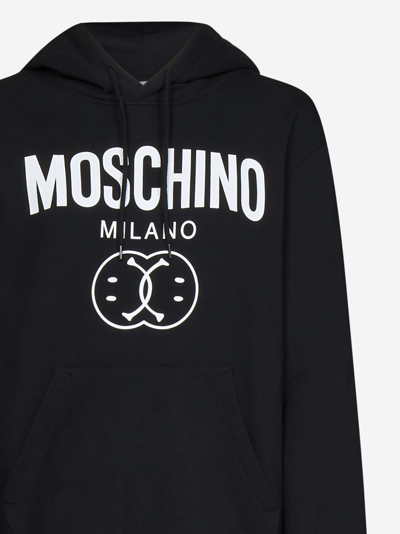 Shop Moschino Double Smiley® Sweatshirt In Black