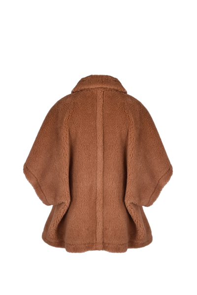 Max Mara Teddy Fabric Cap In Camel