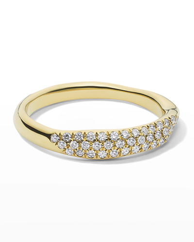 Shop Ippolita Squiggle Band Ring In 18k Gold With Diamonds