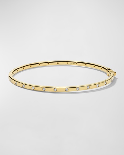 Shop Ippolita 28-stone Hinged Bangle In 18k Gold With Diamonds