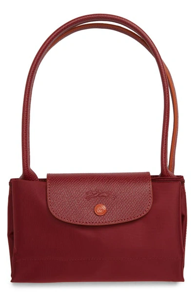 Shop Longchamp Medium Le Pliage Club Shoulder Tote In Garnet Red