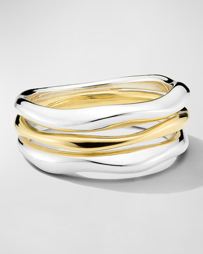 Ippolita Chimera Classico Triple Band Stack Ring In Gold And Silver