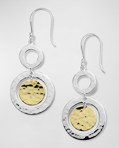 Shop Ippolita Hammered Small Snowman Earrings In Chimera In Gold And Silver