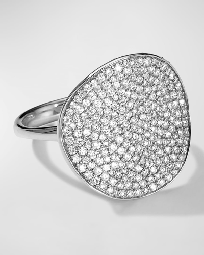 Shop Ippolita Large Flower Ring In Sterling Silver With Diamonds