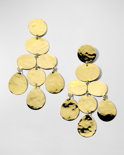 Shop Ippolita Small Crinkle Chandelier Earrings In 18k Gold In Yellow Gold