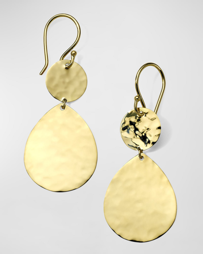 Shop Ippolita Snowman Crinkle Earrings In 18k Gold In Yellow Gold