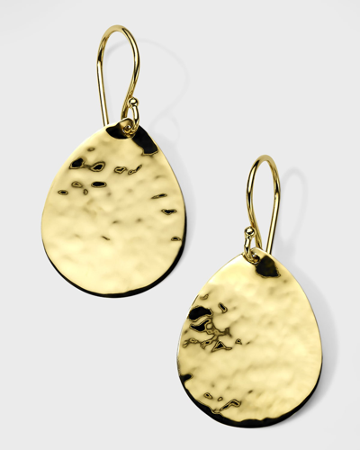 Shop Ippolita Large Crinkle Teardrop Earrings In 18k Gold In Yellow Gold