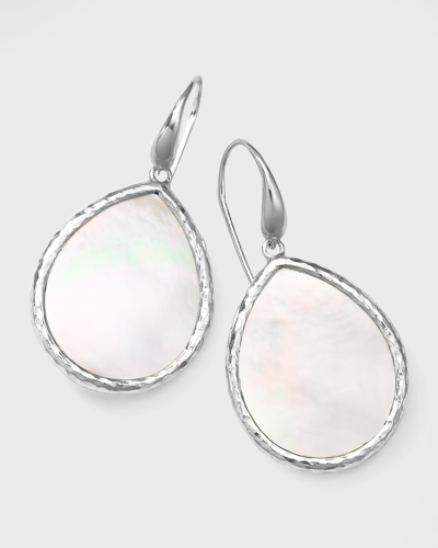 Shop Ippolita Small Teardrop Earrings In Sterling Silver In Mother Of Pearl