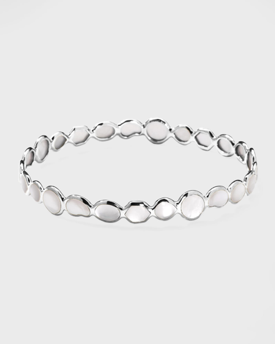 Shop Ippolita All-over Stone Bangle In Sterling Silver In Mother Of Pearl