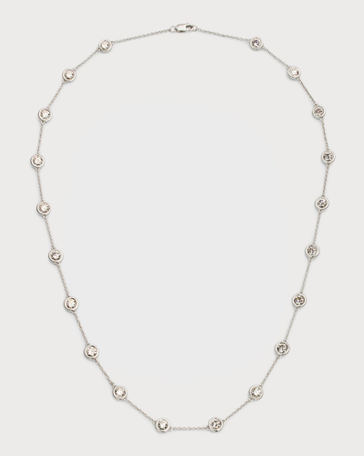 Shop Neiman Marcus Lab Grown Diamonds 18k White Gold Round Lab Grown Diamond By-the-yard Necklace, 18"l, 5.0tcw
