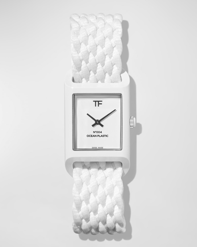 Shop Tom Ford Men's  004 Ocean Plastic Watch In White