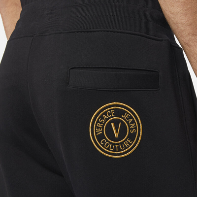 范思哲Versace Jeans Couture奢侈品男装 男士V字徽章系列休闲裤 72GAAT04-CF01T 黑色 XL