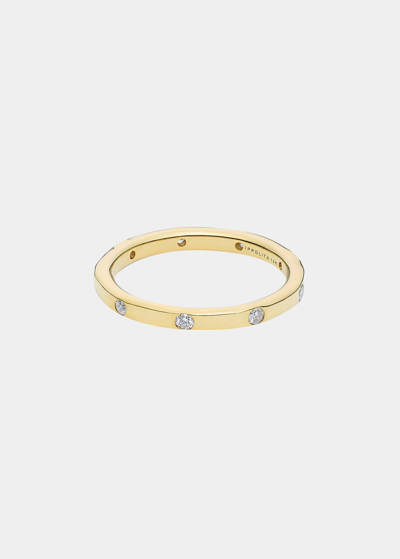 Shop Ippolita Thin Band Ring In 18k Gold With Diamonds