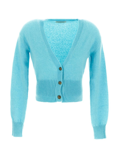 Shop Laneus Light Blue Cashmere Cardigan