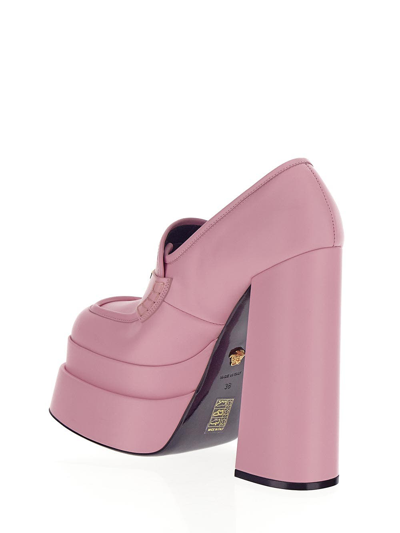 Shop Versace Aevitas Platform Loafers In Pink