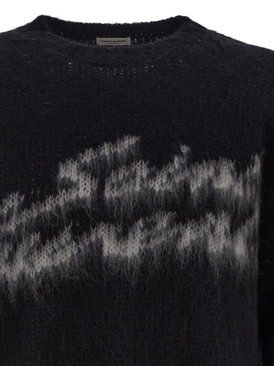 Shop Saint Laurent 90s  Sweater In Mohair In Black