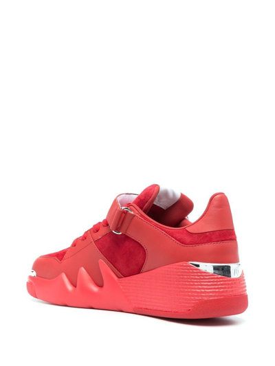 Giuseppe Zanotti Talon Low-top Sneakers In Rot