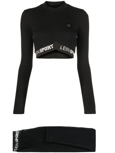 Shop Plein Sport Logo-print Leggings Set In Black