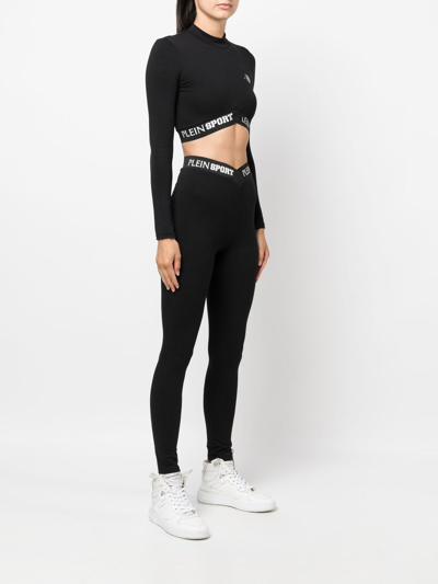 Shop Plein Sport Logo-print Leggings Set In Black
