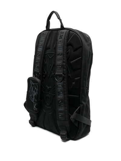 Shop Plein Sport Logo-print Backpack In Schwarz