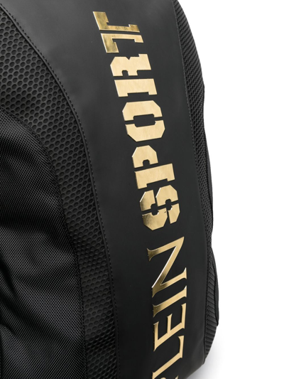 Plein Sport Logo-print Backpack In Schwarz