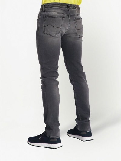 Shop Jacob Cohen Slim-cut Denim Jeans In Grau