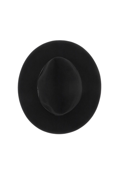 Shop Maison Michel 'zango' Felt Fedora Hat In Black