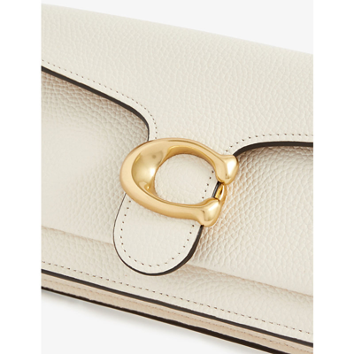 Shop Coach Tabby Leather Cross-body Bag In B4/chalk