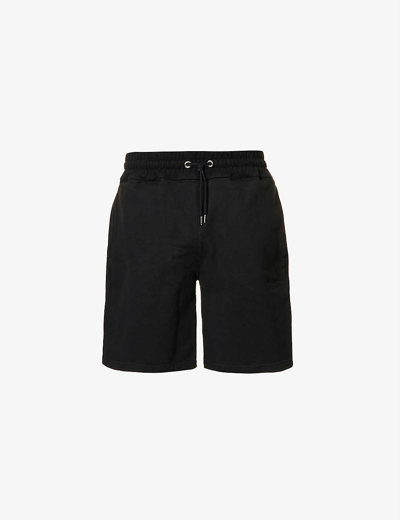 Shop Mki Miyuki Zoku Mki Miyuki-zoku Men's Black Logo-embroidered Relaxed-fit Cotton-jersey Shorts